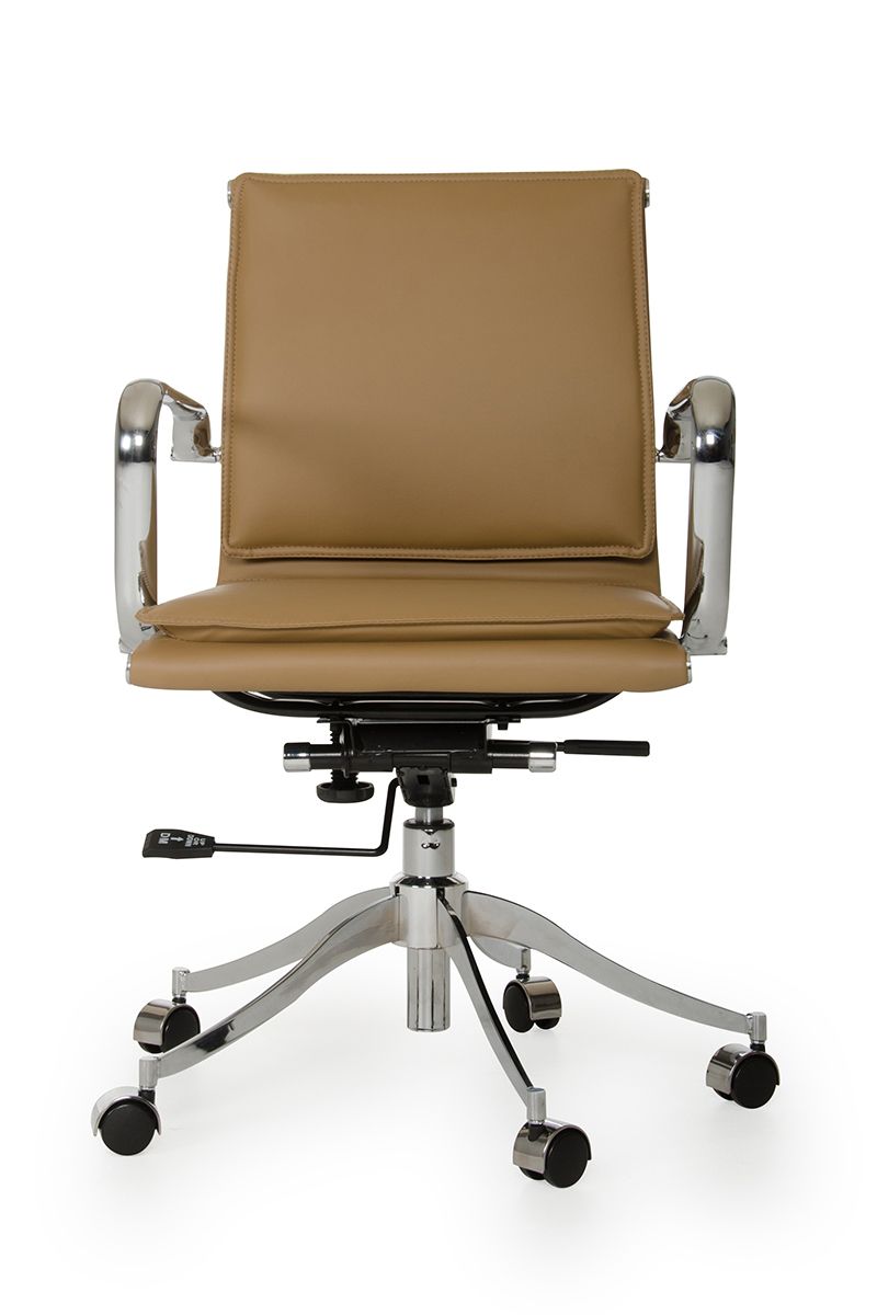 "Modrest Mindie Camel Low Back Office Chair - Modern office chair" | Vrxco.com