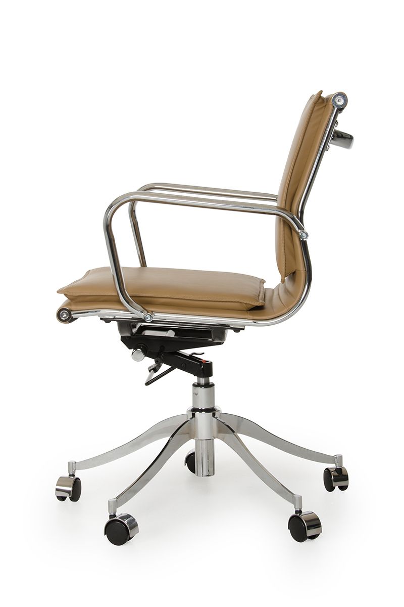 "Modrest Mindie Camel Low Back Office Chair - Modern office chair" | Vrxco.com