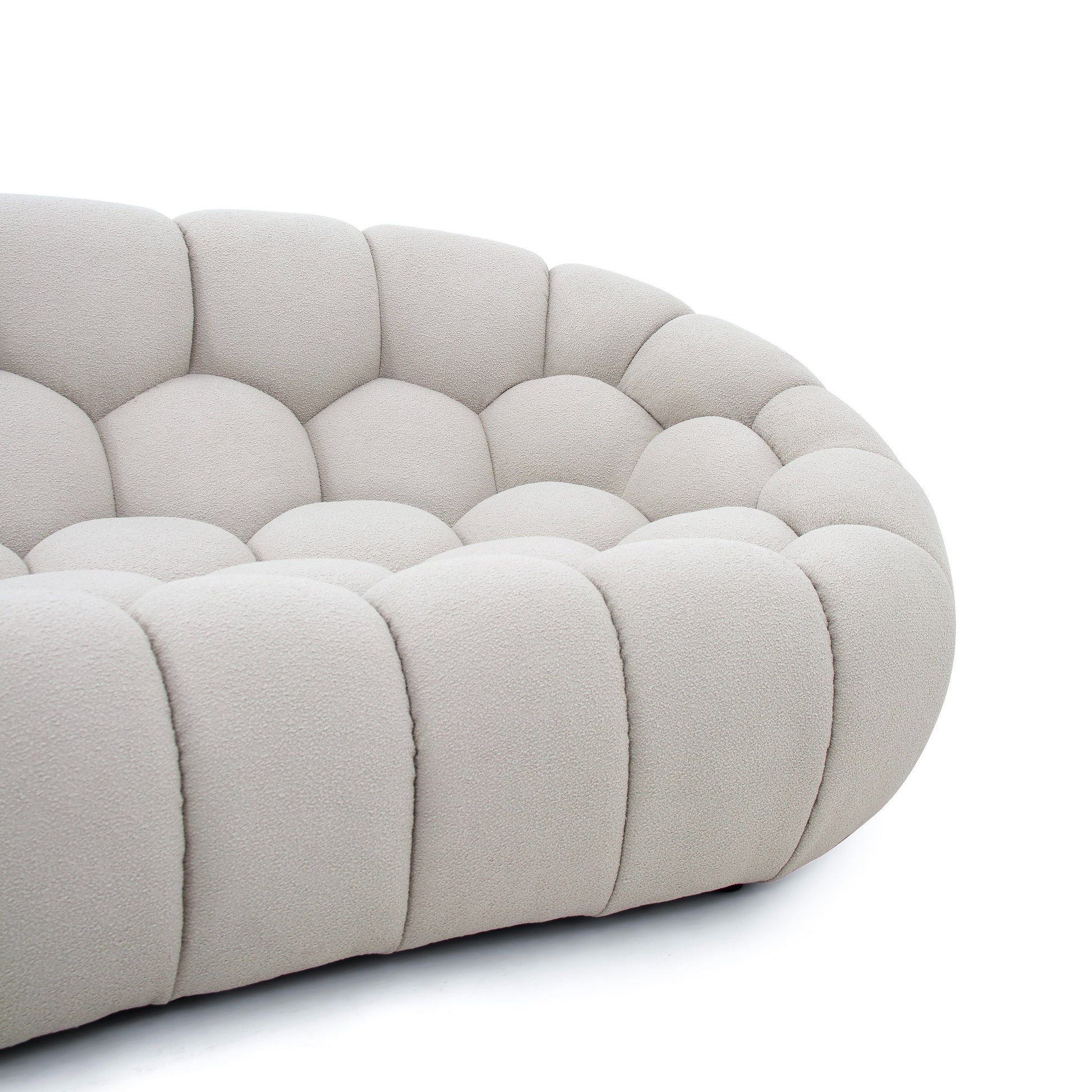 Divani Casa Yolonda Modern Curved Beige Fabric Sofa Set | Vrxco.com