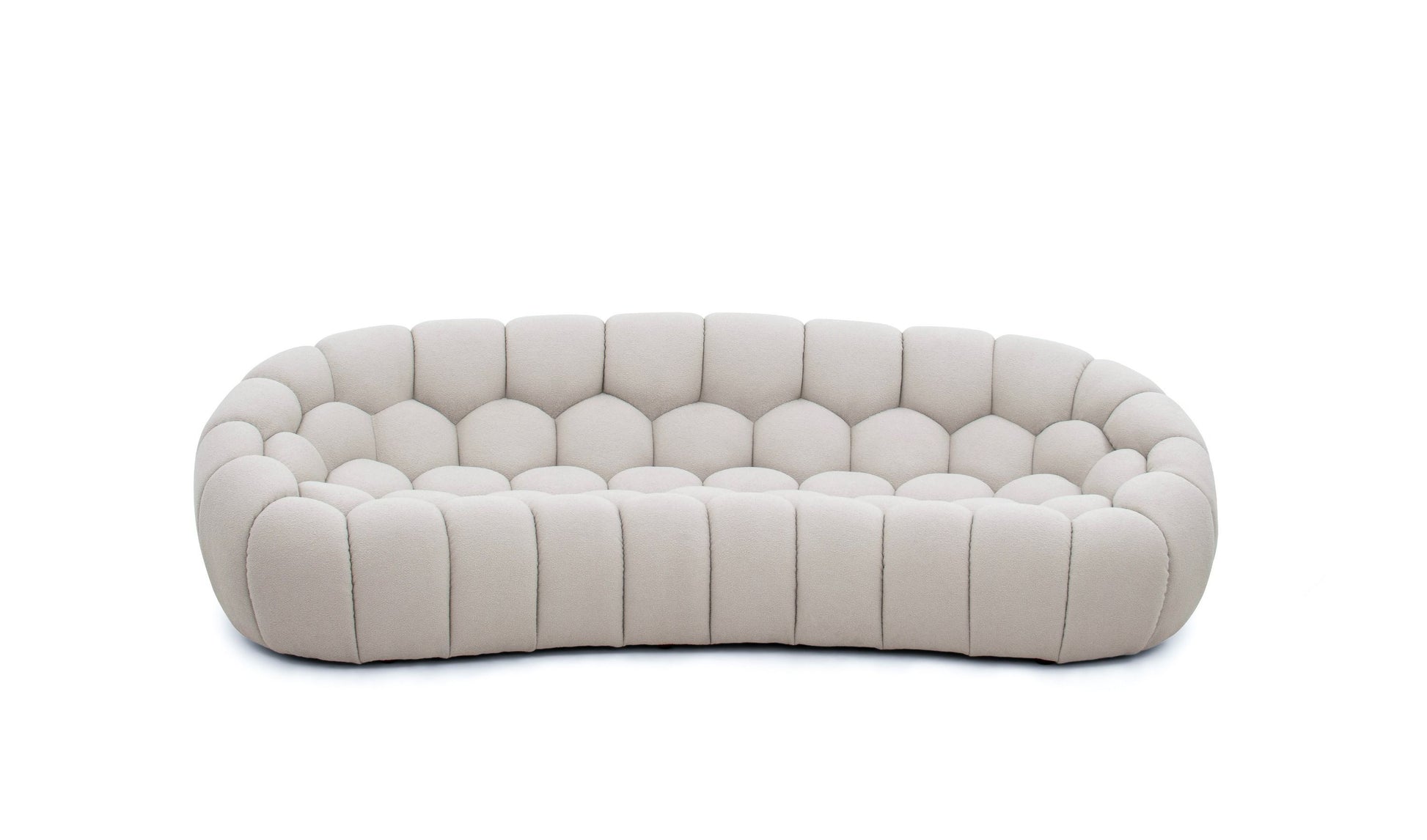 Divani Casa Yolonda Modern Curved Beige Fabric Sofa Set | Vrxco.com