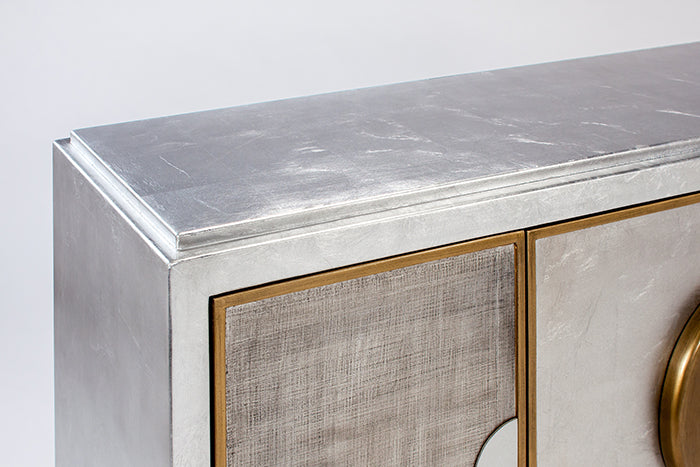 "1965-S Silverleaf 4-Door Wood Cabinet with Two-Tone Design" | Vrxco.com