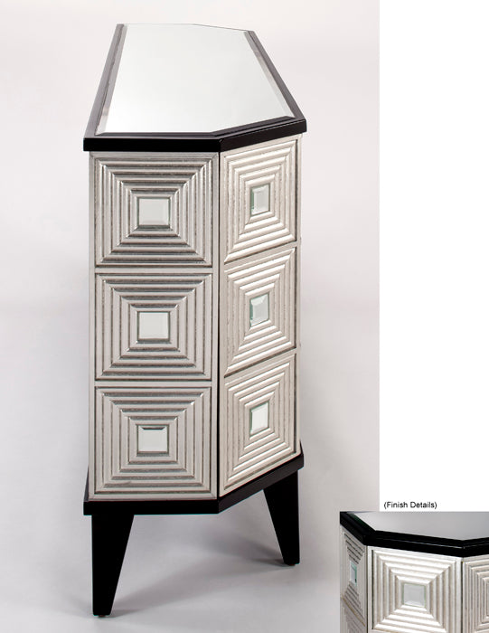 "1980-S 4-Door Wood Cabinet with Mirror Insets" | Vrxco.com