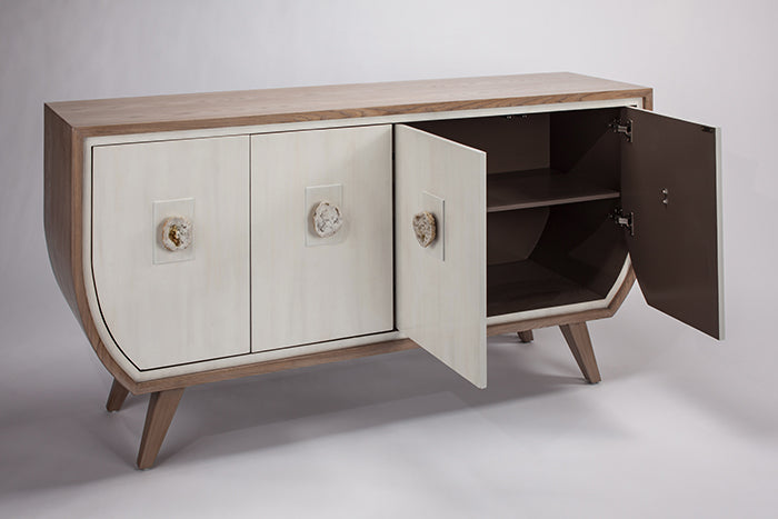 "2707-S Oak 4-Door Wood Cabinet with Eggshell Finish" | Vrxco.com