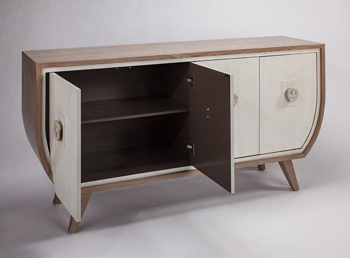 "2707-S Oak 4-Door Wood Cabinet with Eggshell Finish" | Vrxco.com