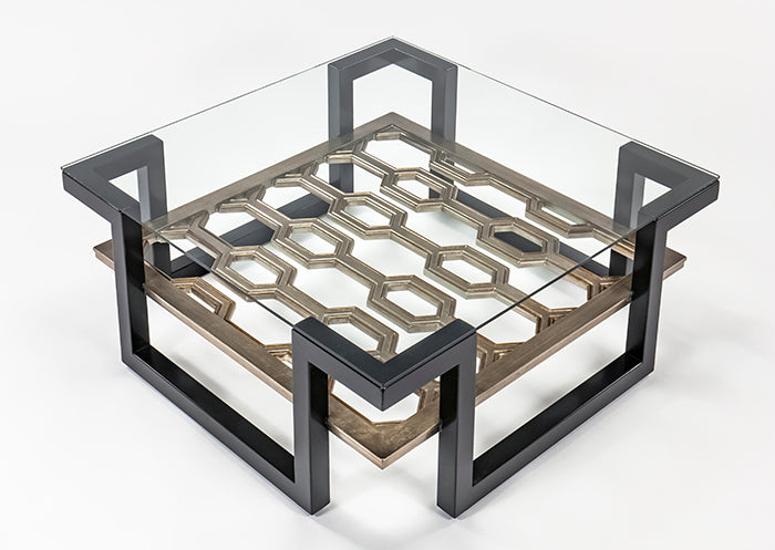 "2919-CF Coffee Table with Glass" | Vrxco.com