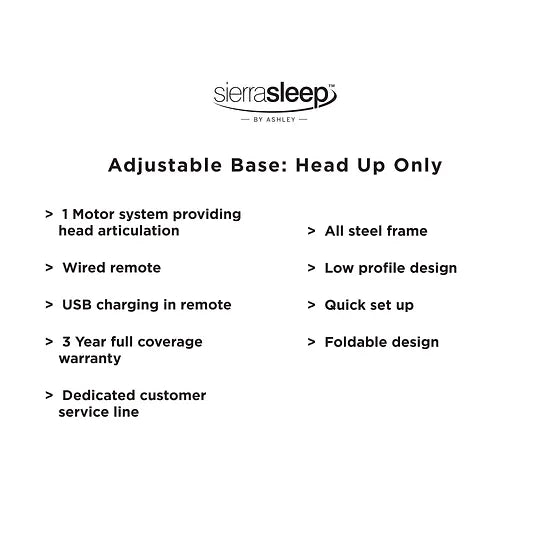 "Ashley M8X1 Adjustable Base for customizable comfort and support" | Vrxco.com
