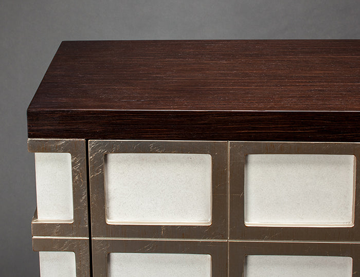 4507-S Checker Design Cabinet with two doors | Vrxco.com