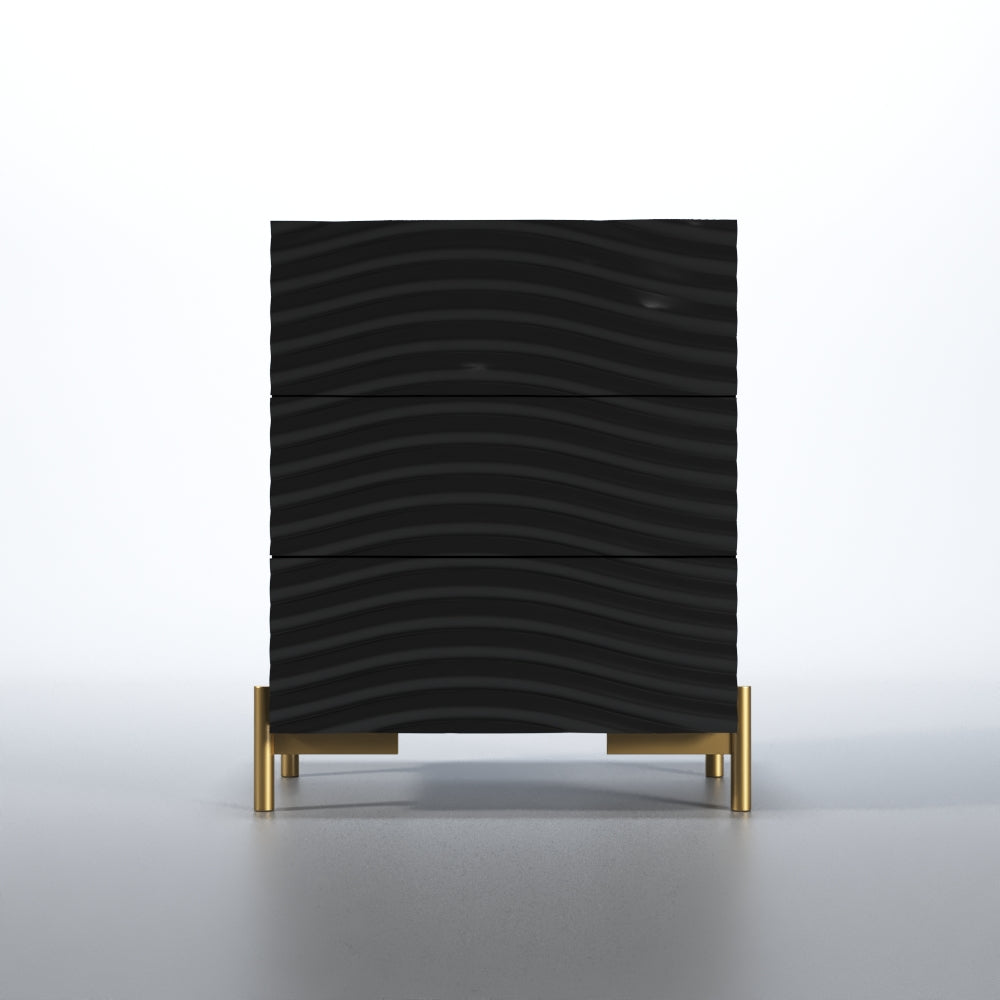 Wave Bedroom Set in Dark Grey with sleek design and practical storage | Vrxco.com
