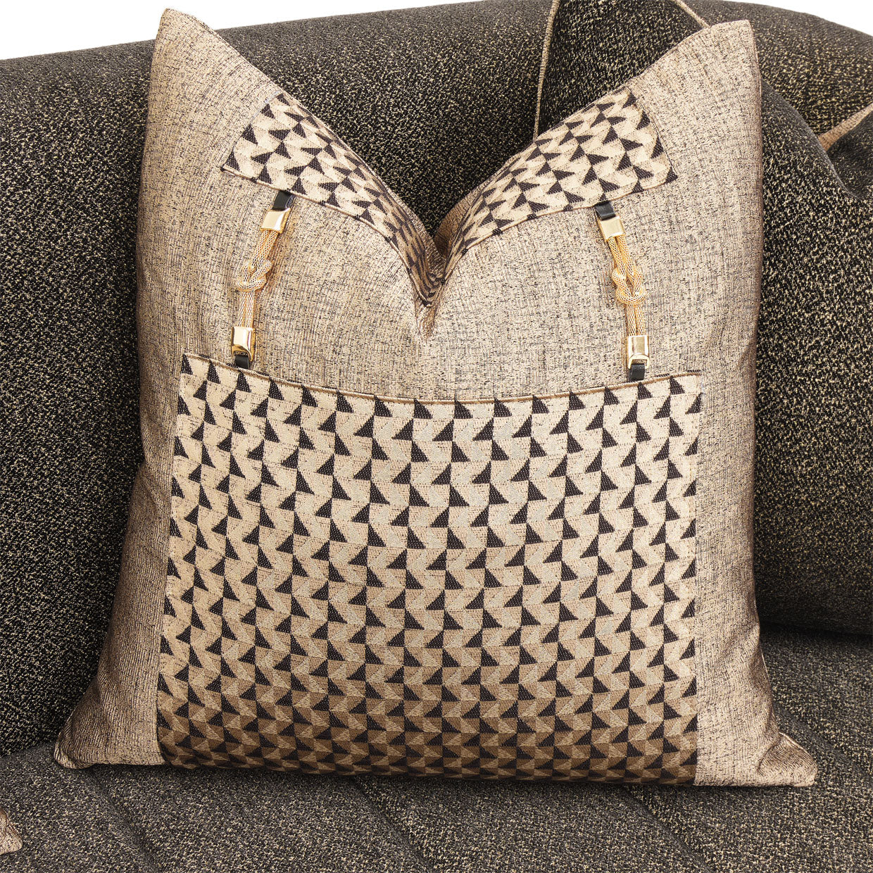LISBON Loveseat Onyx Gold with elegant modern design | Vrxco.com