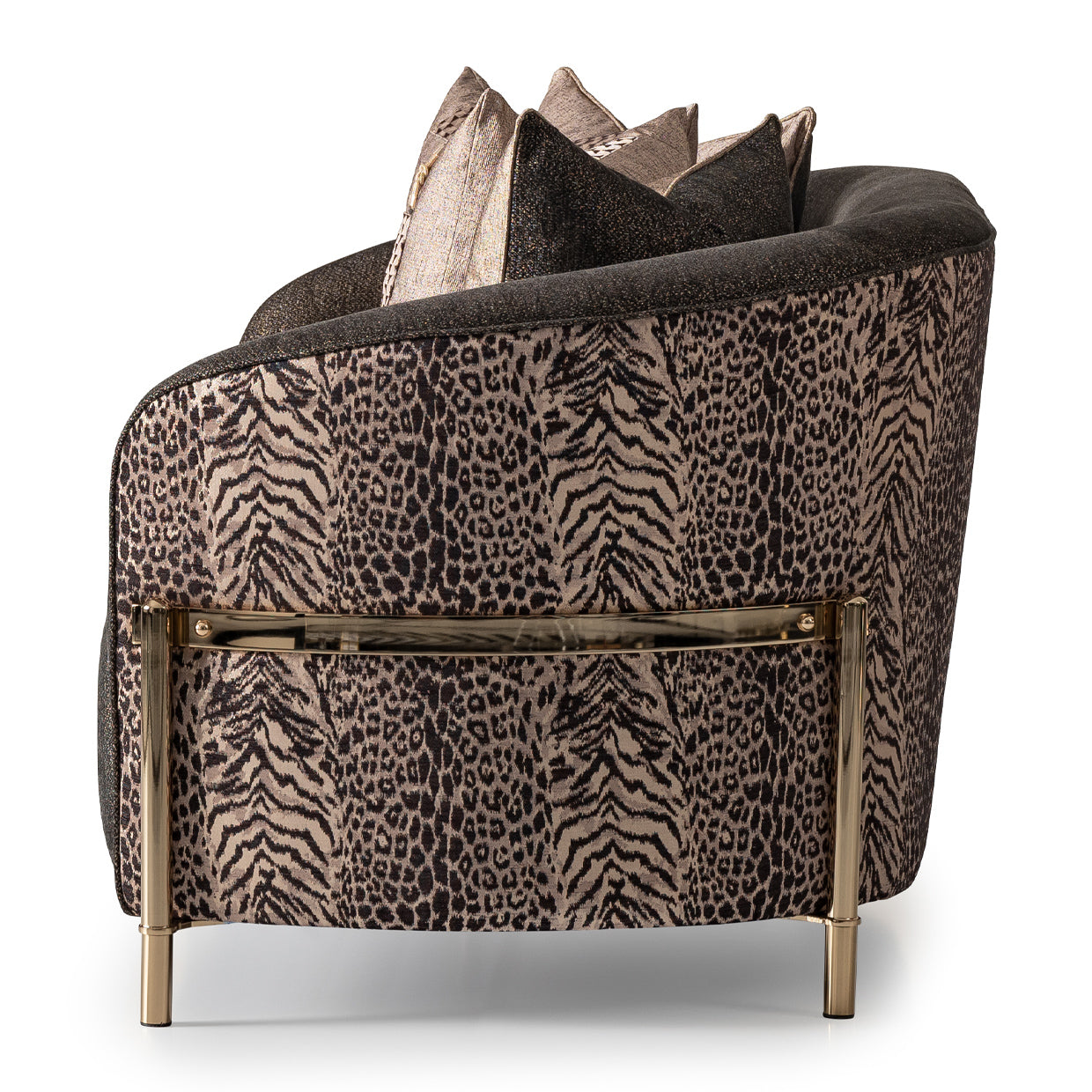 LISBON Loveseat Onyx Gold with elegant modern design | Vrxco.com