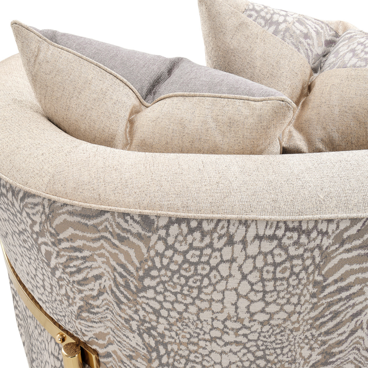 LISBON Loveseat Opal Gold with elegant modern design | Vrxco.com