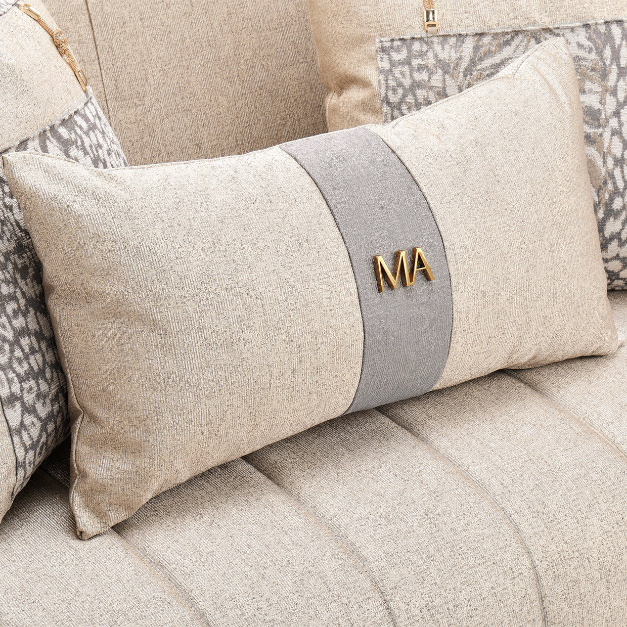 LISBON Loveseat Opal Gold with elegant modern design | Vrxco.com