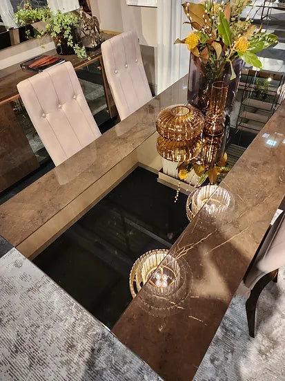 "Essenza Collection Dining Room Set with elegant design and stylish finishes" | Vrxco.com
