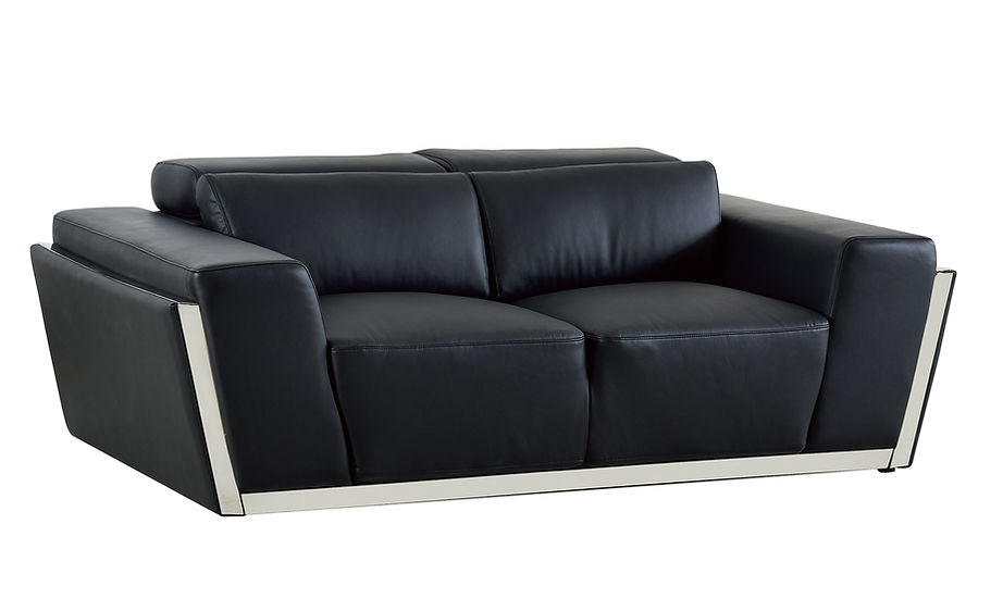 MI-8010 Domo Sofa Set in Black with modern design and plush comfort | Vrxco.com