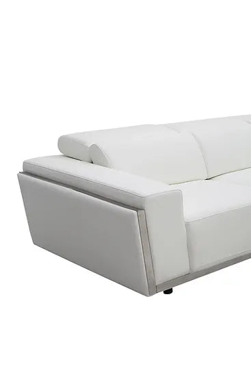 MI-8010A Domo Sectional in White with sleek design and plush comfort | Vrxco.com