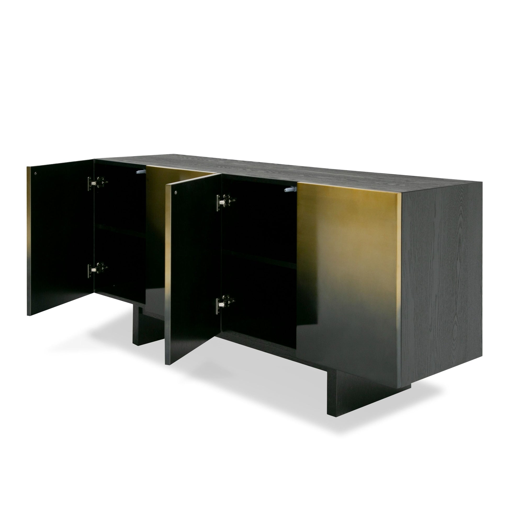 "Modrest Elmira Glam Black Ash Gradient Stainless Steel Buffet - Elegant buffet" | Vrxco.com