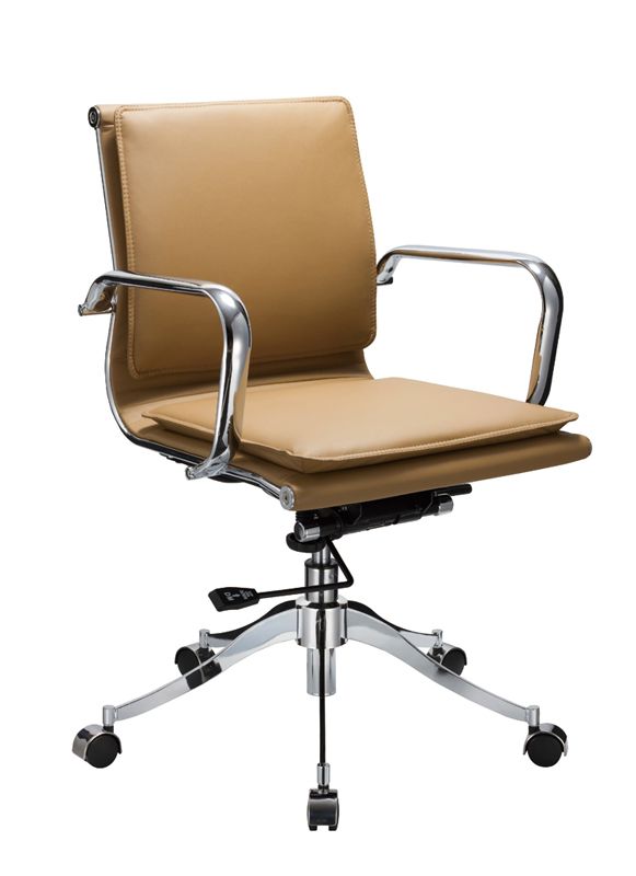 "Modrest Mindie Camel Low Back Office Chair - Modern office chair" | Vrxco.com