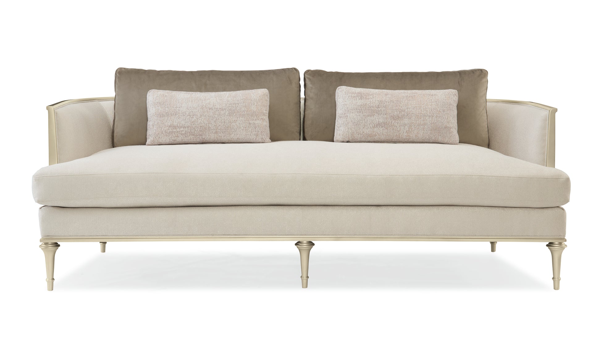 QUIT YOUR METAL-ING Sofa with metal frame and plush cushions | Vrxco.com