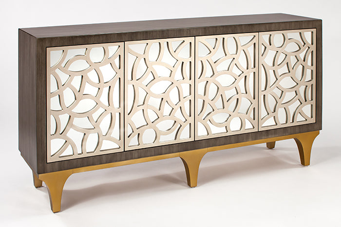 "1992-S 4-Door Wood Cabinet with Mirror Overlays" | Vrxco.com