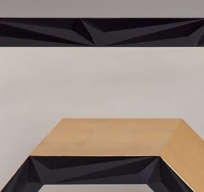 "2703-D Black and Goldleaf Wood Console Table" | Vrxco.com