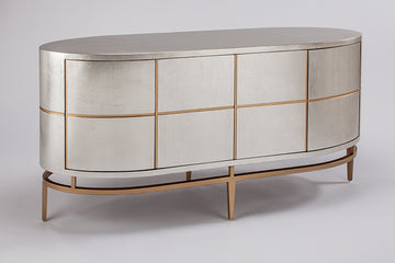 "2705-S Silverleaf Gold 4-Door Wood Cabinet" | Vrxco.com