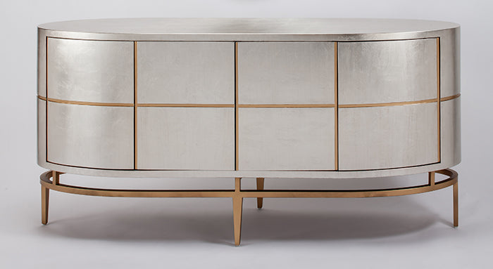 "2705-S Silverleaf Gold 4-Door Wood Cabinet" | Vrxco.com