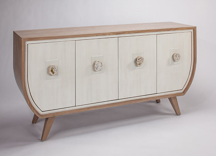 "2707-S Oak 4-Door Wood Cabinet with Eggshell Finish" | Vrxco.com