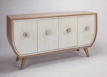 "2707-S Oak 4-Door Wood Cabinet with Eggshell Finish" | Vrxco.com