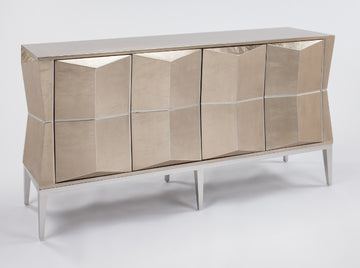 "2717-S Champagne 4-Door Wood Cabinet" | Vrxco.com