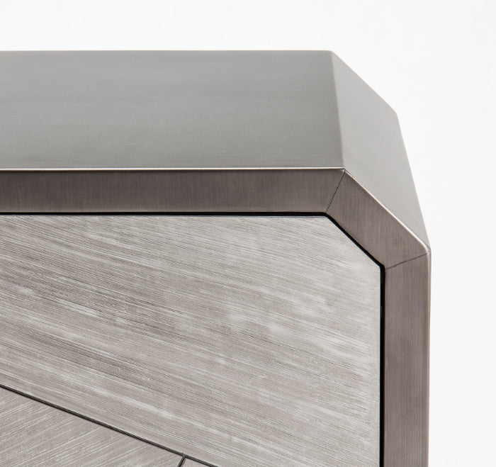 "2729-S Silvery Gray 4-Door Wood Cabinet" | Vrxco.com