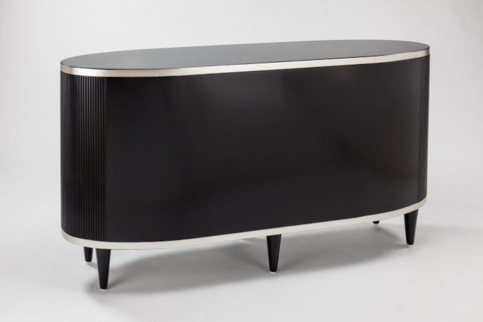 "2730-S Black and White 4-Door Wood Cabinet" | Vrxco.com