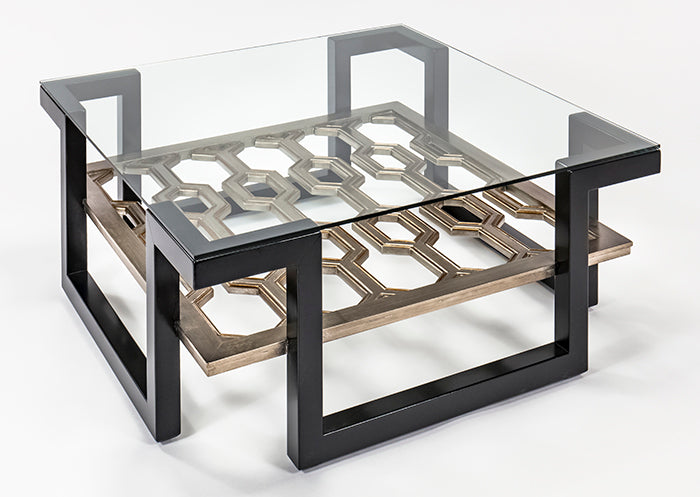 "2919-CF Coffee Table with Glass" | Vrxco.com
