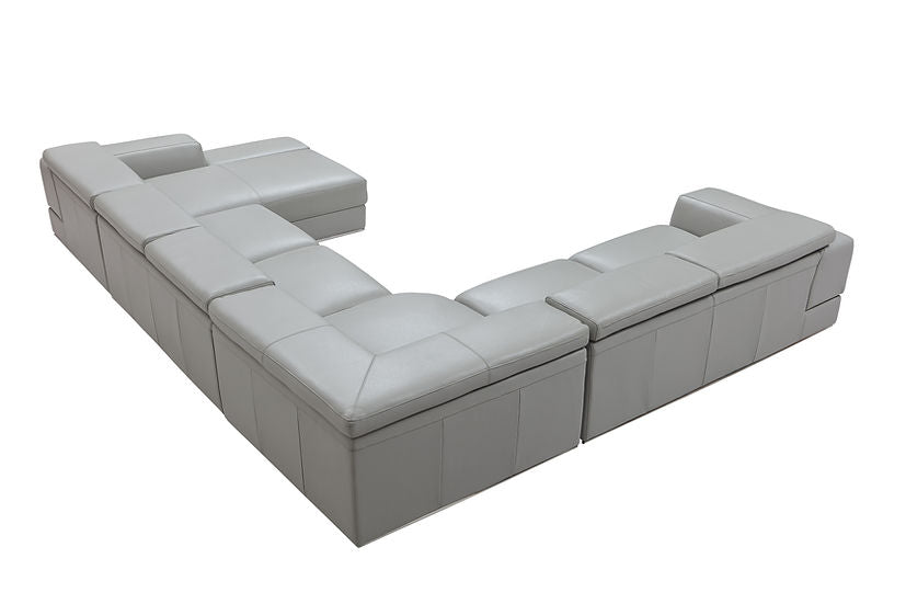 MI-5106 Pella Sectional in Light Grey with sleek design and plush comfort | Vrxco.com
