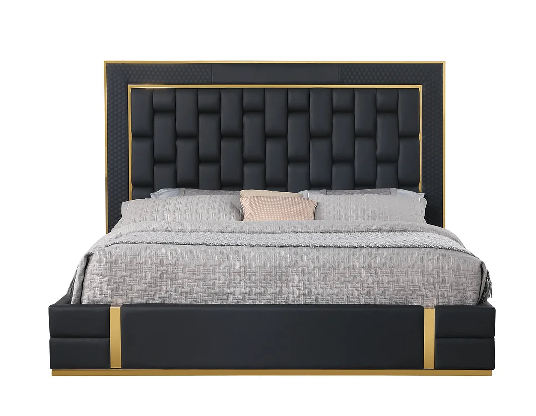 B700 Marbella Black Bed with luxurious modern design | Vrxco.com