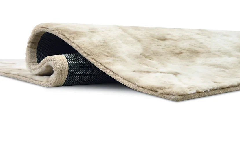 Rabbit -TD-Beige Rug with soft beige color and textured design | Vrxco.com