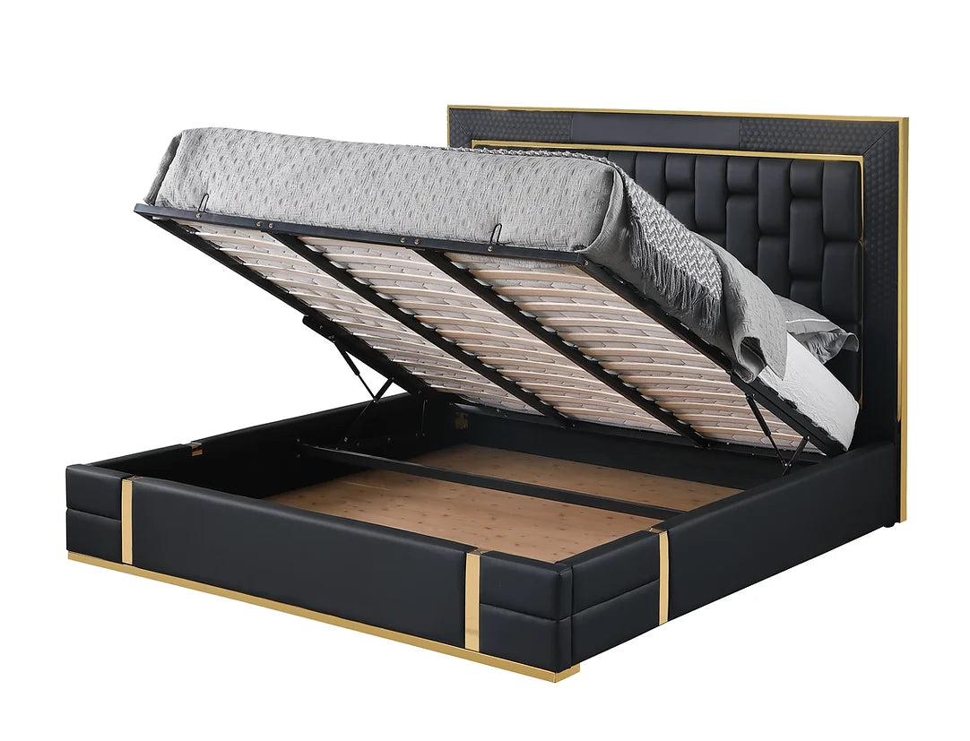 B700 Marbella Black Bed with luxurious modern design | Vrxco.com