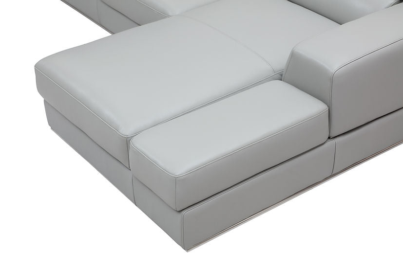 MI-5106 Pella Sectional in Light Grey with sleek design and plush comfort | Vrxco.com