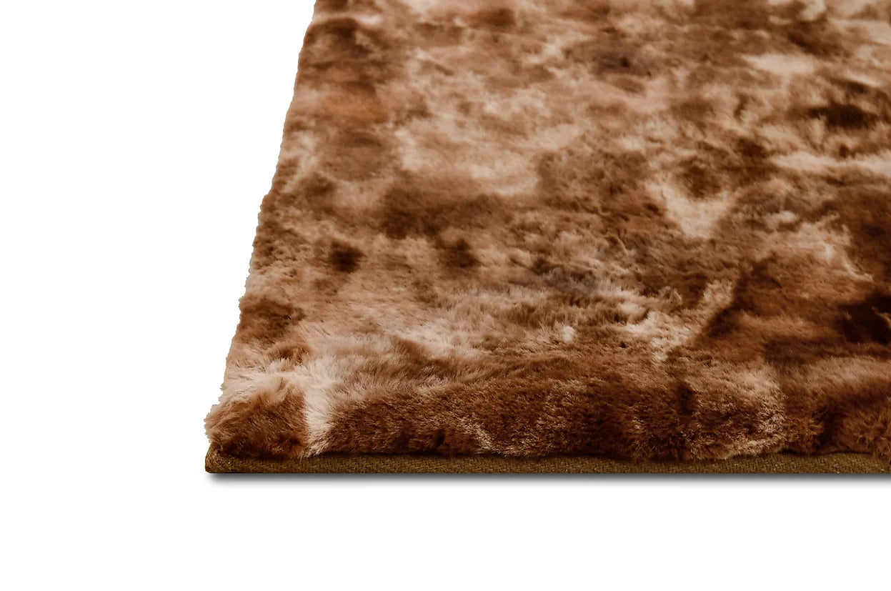 Rabbit TD Brown Rug with rich brown color and textured design | Vrxco.com