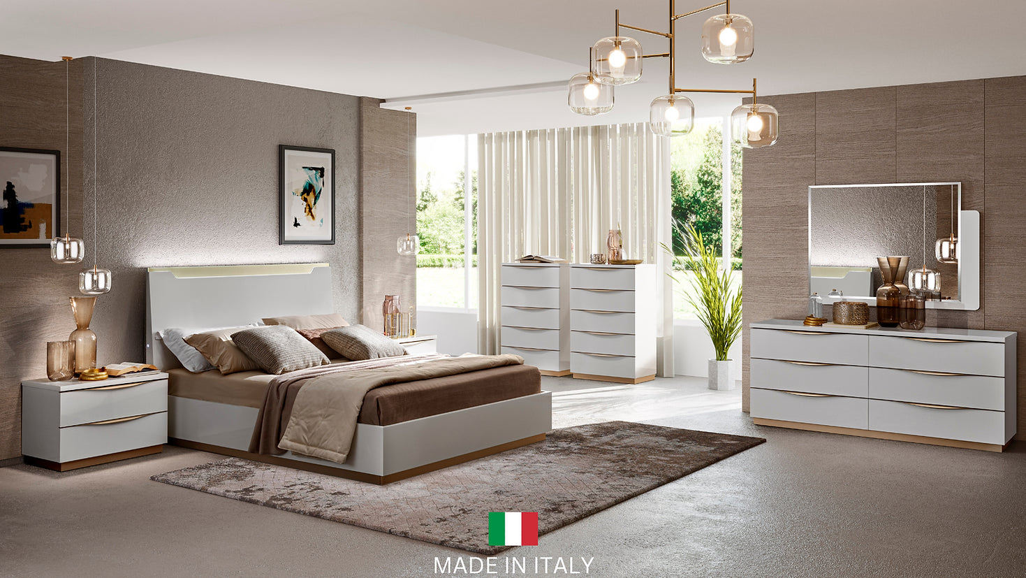 Kharma Collection Bedroom Set with luxurious design | Vrxco.com