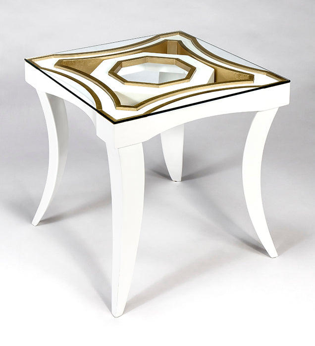 4452-ET End Table with Glass featuring modern design | Vrxco.com