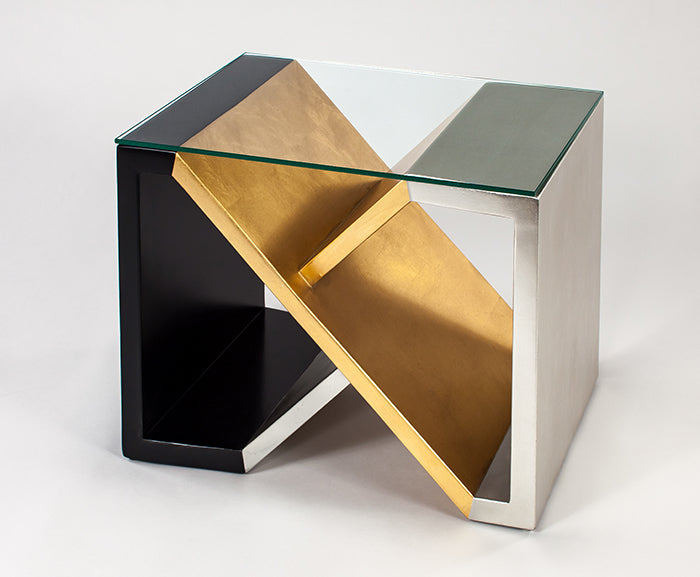 4497-ET End Table with Glass - Sleek and Modern End Table | Vrxco.com