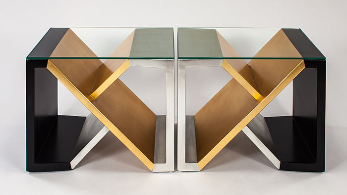 4497-ET End Table with Glass - Sleek and Modern End Table | Vrxco.com