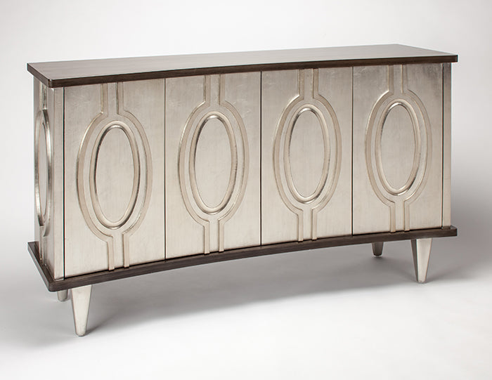 "4506-S Old World Silver 4-Door Wood Cabinet" | Vrxco.com