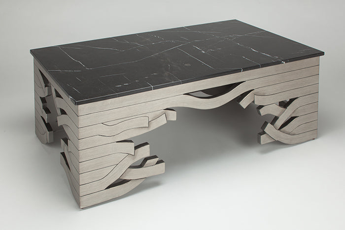 Contemporary and elegant 4508-CF Coffee Table with carbon fiber finish | Vrxco.com
