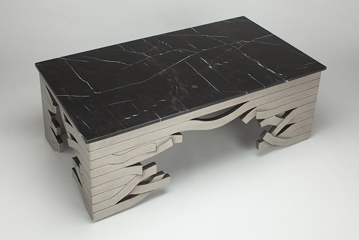 Contemporary and elegant 4508-CF Coffee Table with carbon fiber finish | Vrxco.com