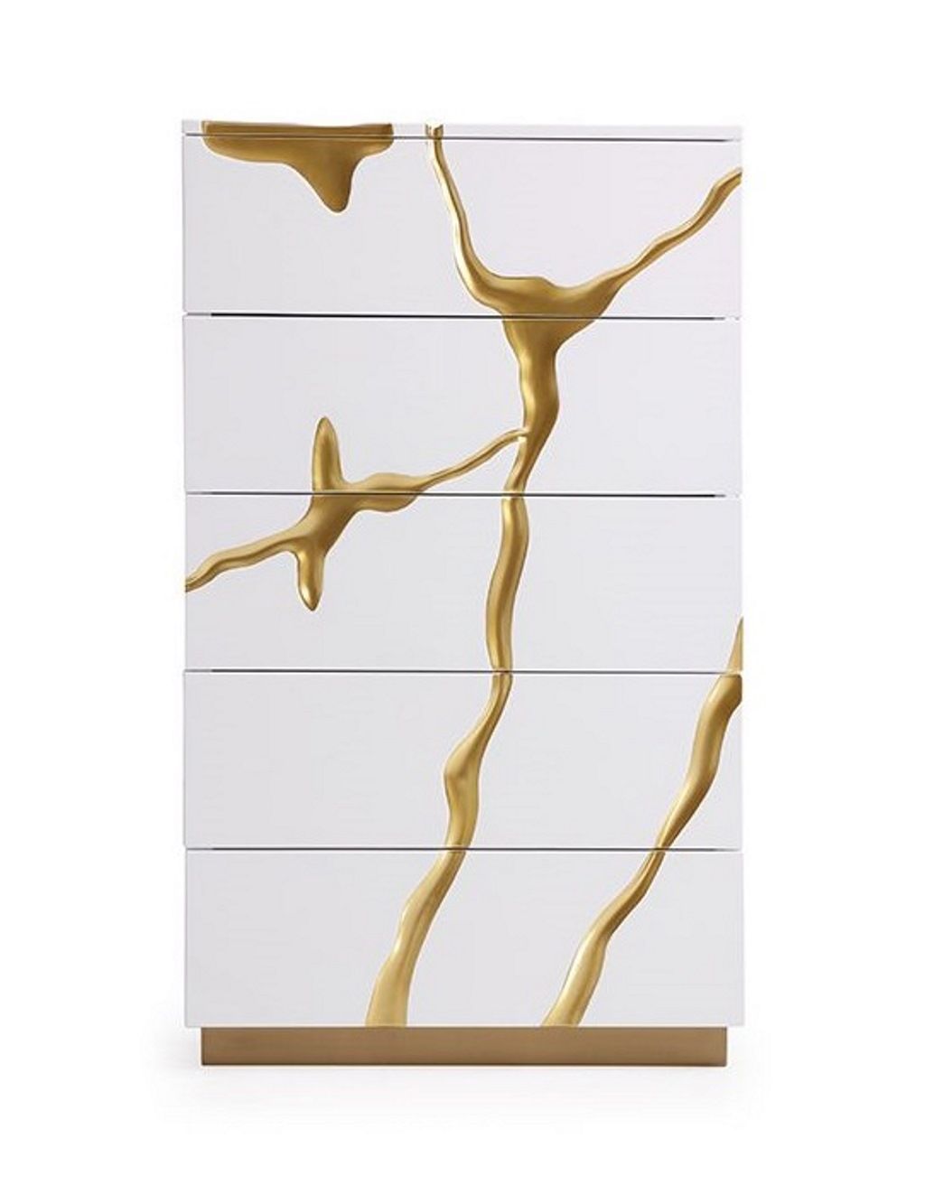 Modrest Aspen White & Gold Bedroom Set showcasing elegance and luxury with a modern touch | Vrxco.com