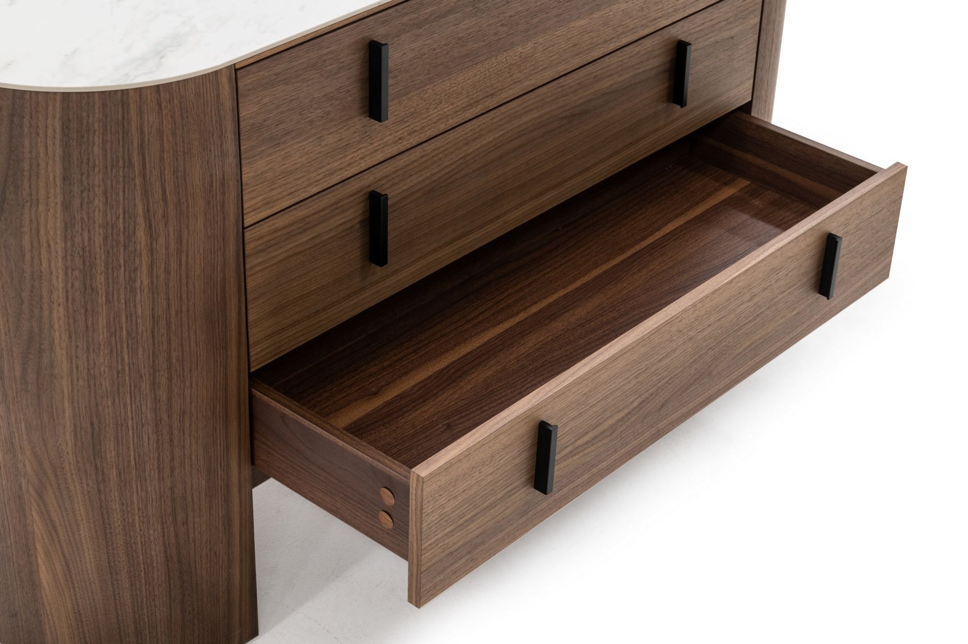 Modrest Fleury Cream Fabric & Walnut Bedroom Set showcasing elegance and comfort | Vrxco.com