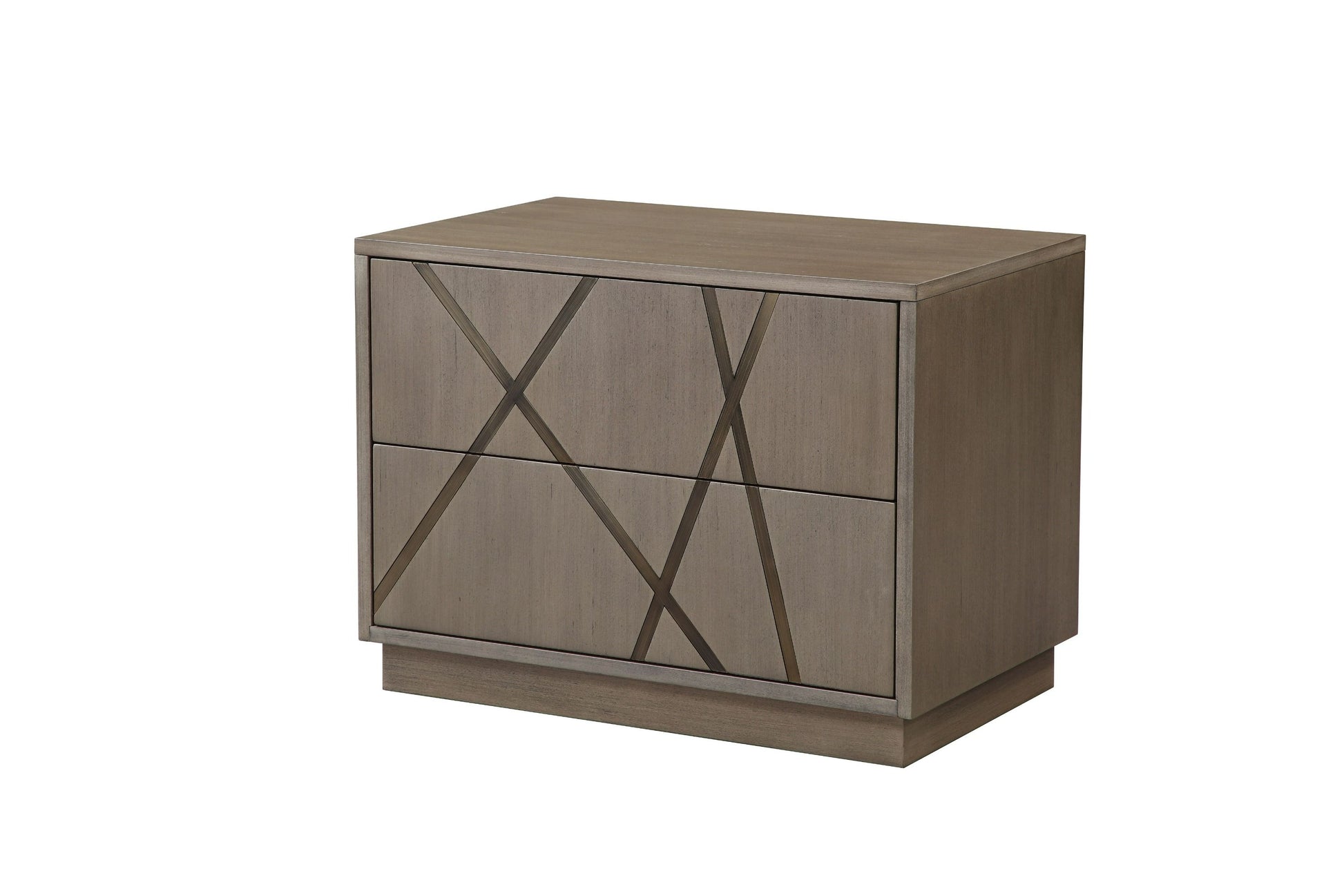 "Modrest Nixa Beige Velvet & Brushed Bronze & Birch Wood Bedroom Set - Modern luxury bedroom set" | Vrxco.com
