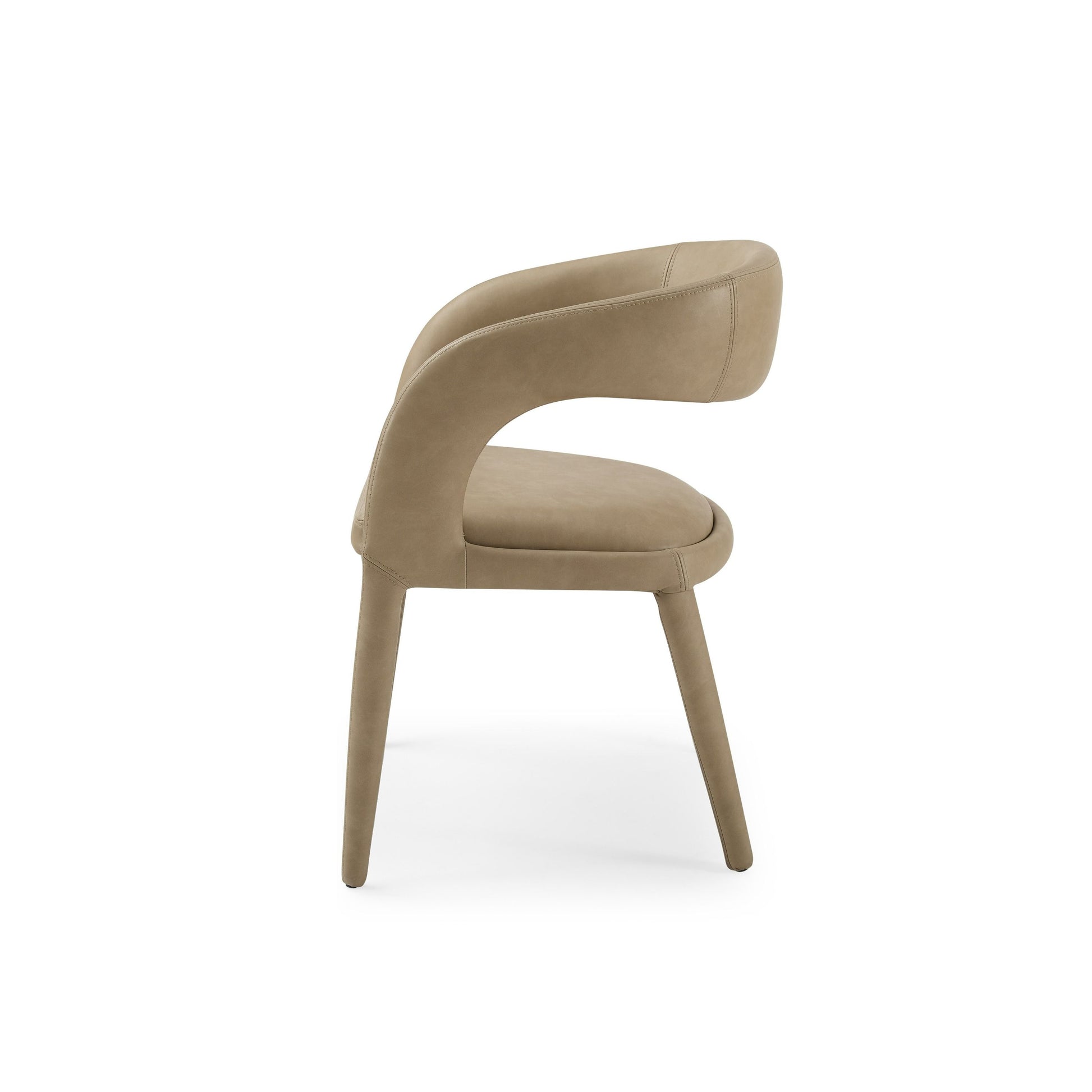 Modrest Faerron Tan Leatherette Dining Chair showcasing stylish design and comfort | Vrxco.com