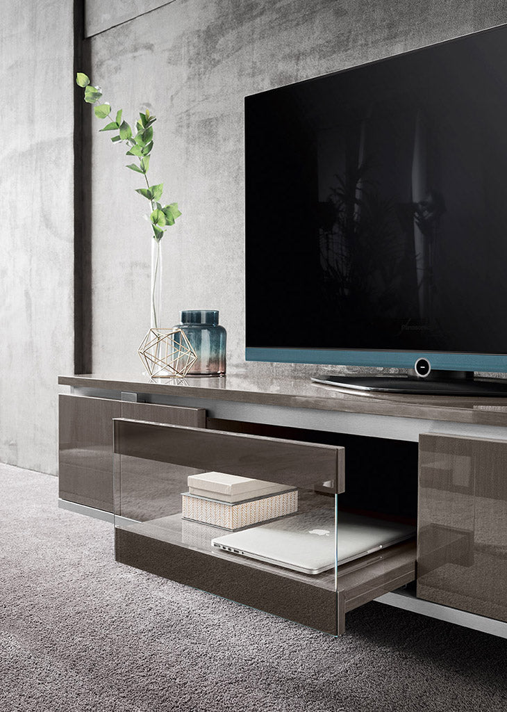 "Athena TV Stand / Entertainment Center with stylish design and functional features" | Vrxco.com